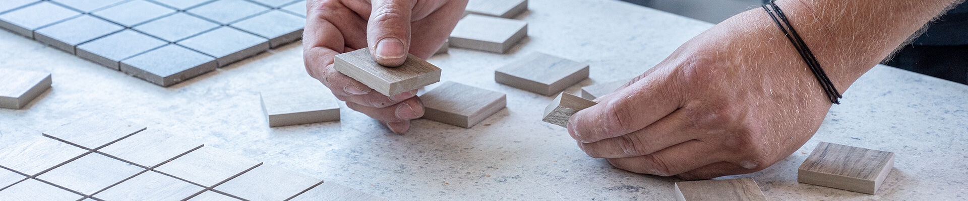 Mosaik wird gesetzt